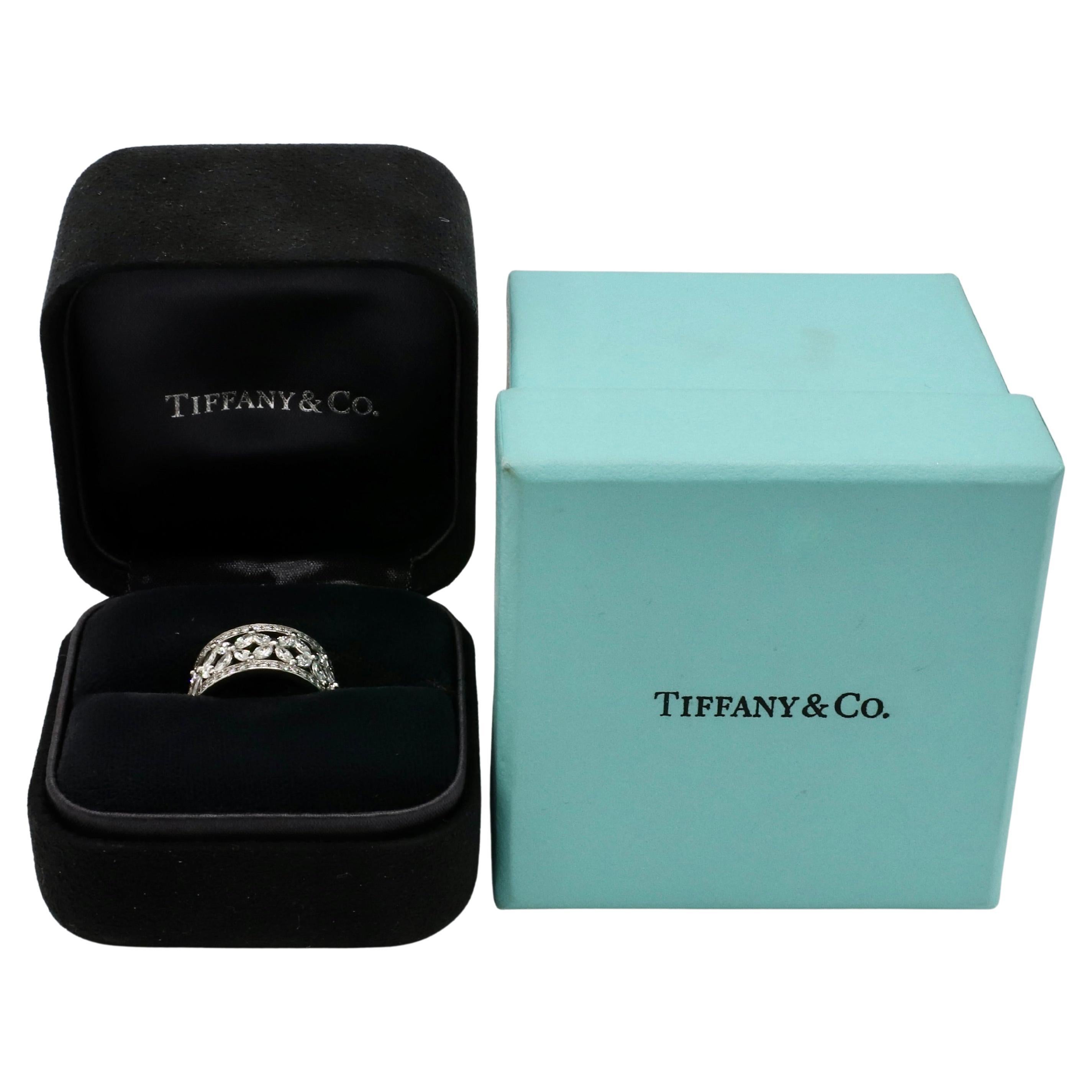 Modern Tiffany & Co. Victoria Platinum 2.34 Carat Natural Diamond Band Ring