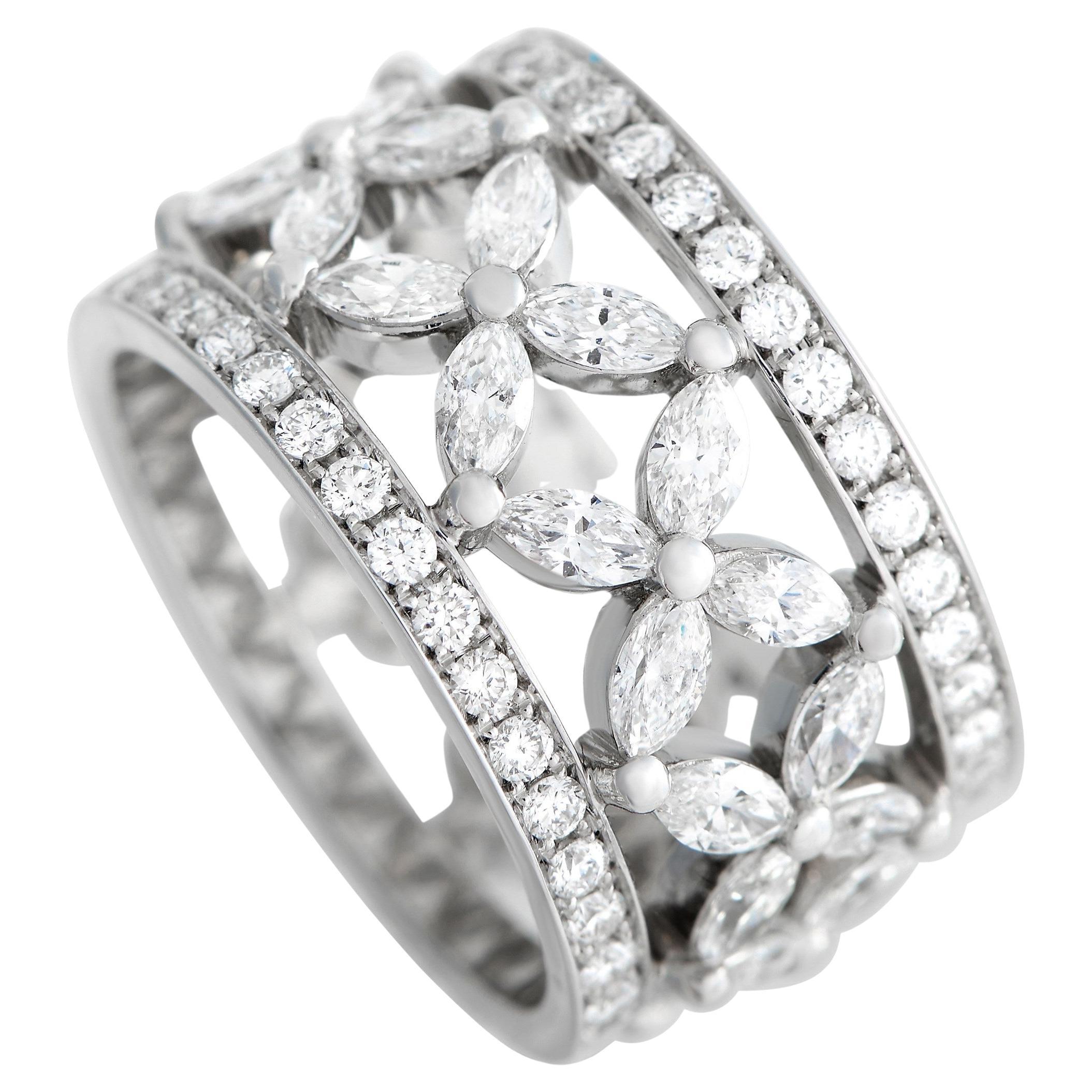Tiffany & Co. Victoria Platinum 2.34 ct Diamond Wide Band Ring
