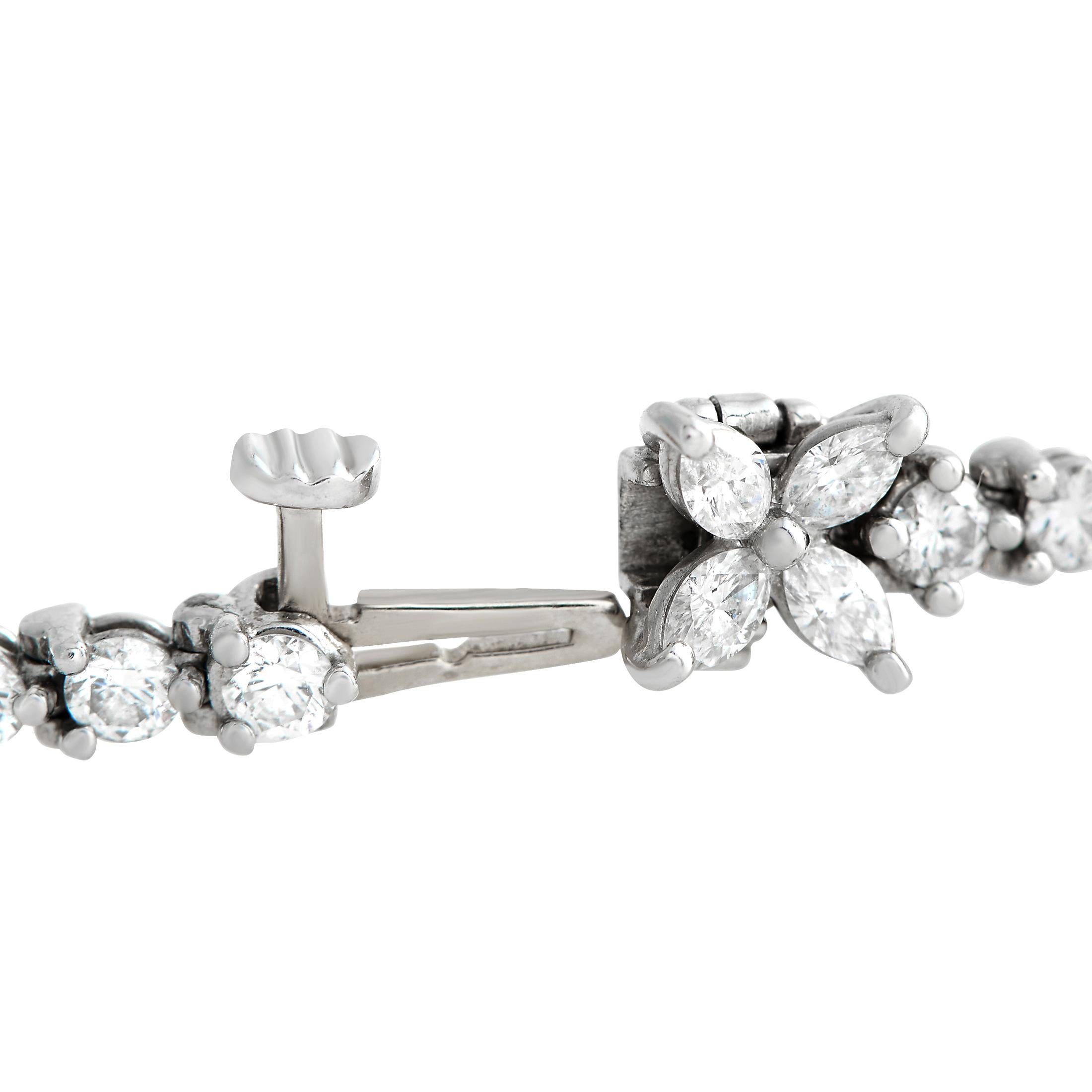 Mixed Cut Tiffany & Co. Victoria Platinum 3.08ct Diamond Tennis Bracelet For Sale