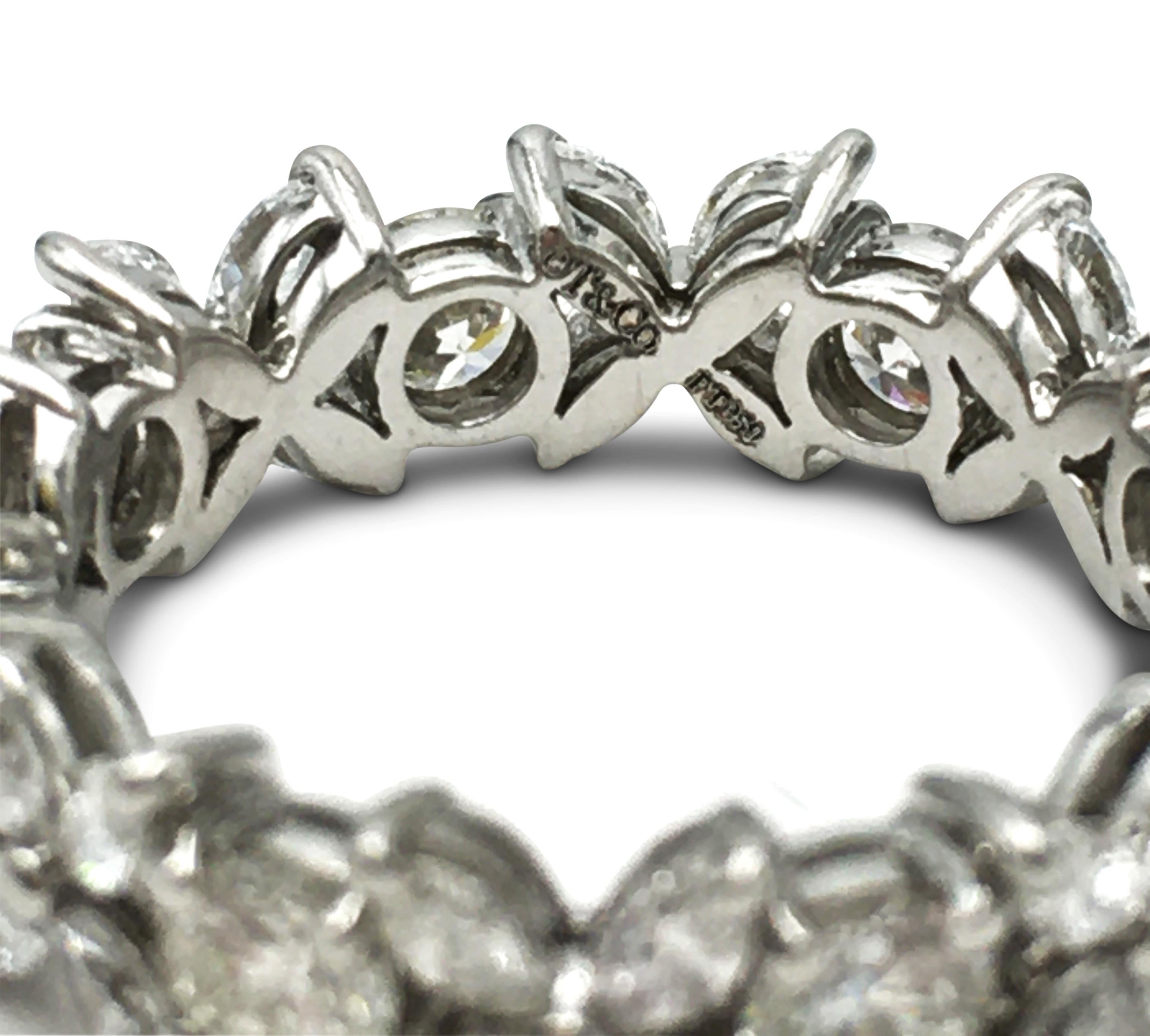 Marquise Cut Tiffany & Co. 'Victoria' Platinum and Diamond Band Ring
