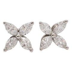 Tiffany & Co. 'Victoria' Platinum and Diamond Earrings