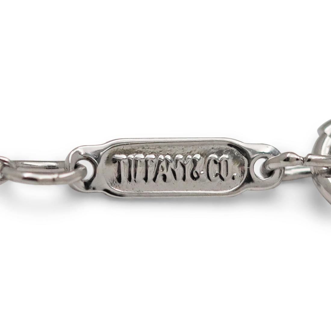 Brilliant Cut Tiffany & Co. Victoria Platinum and Diamond Pendant Necklace, Medium