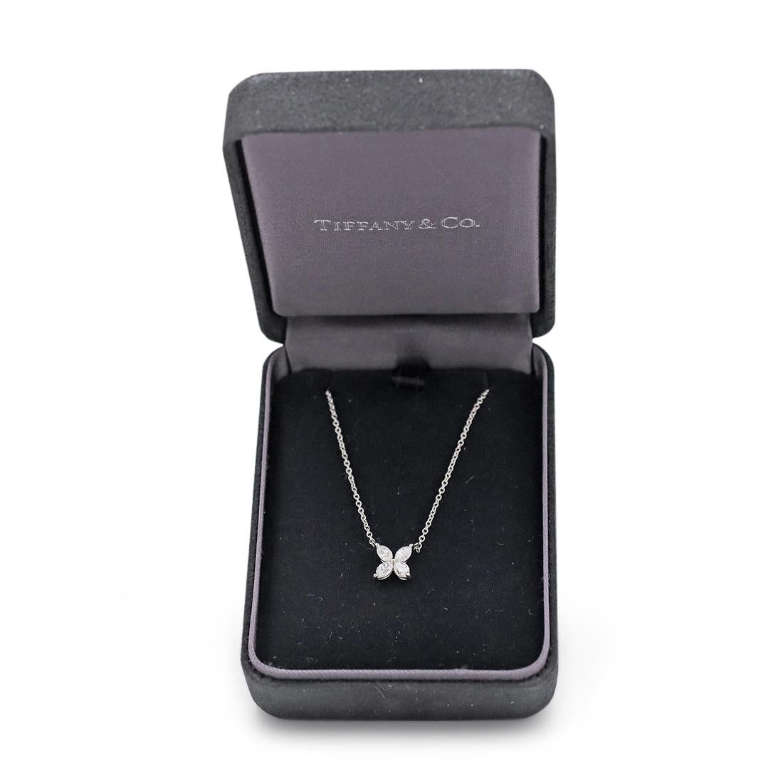 Women's or Men's Tiffany & Co. Victoria Platinum and Diamond Pendant Necklace, Medium
