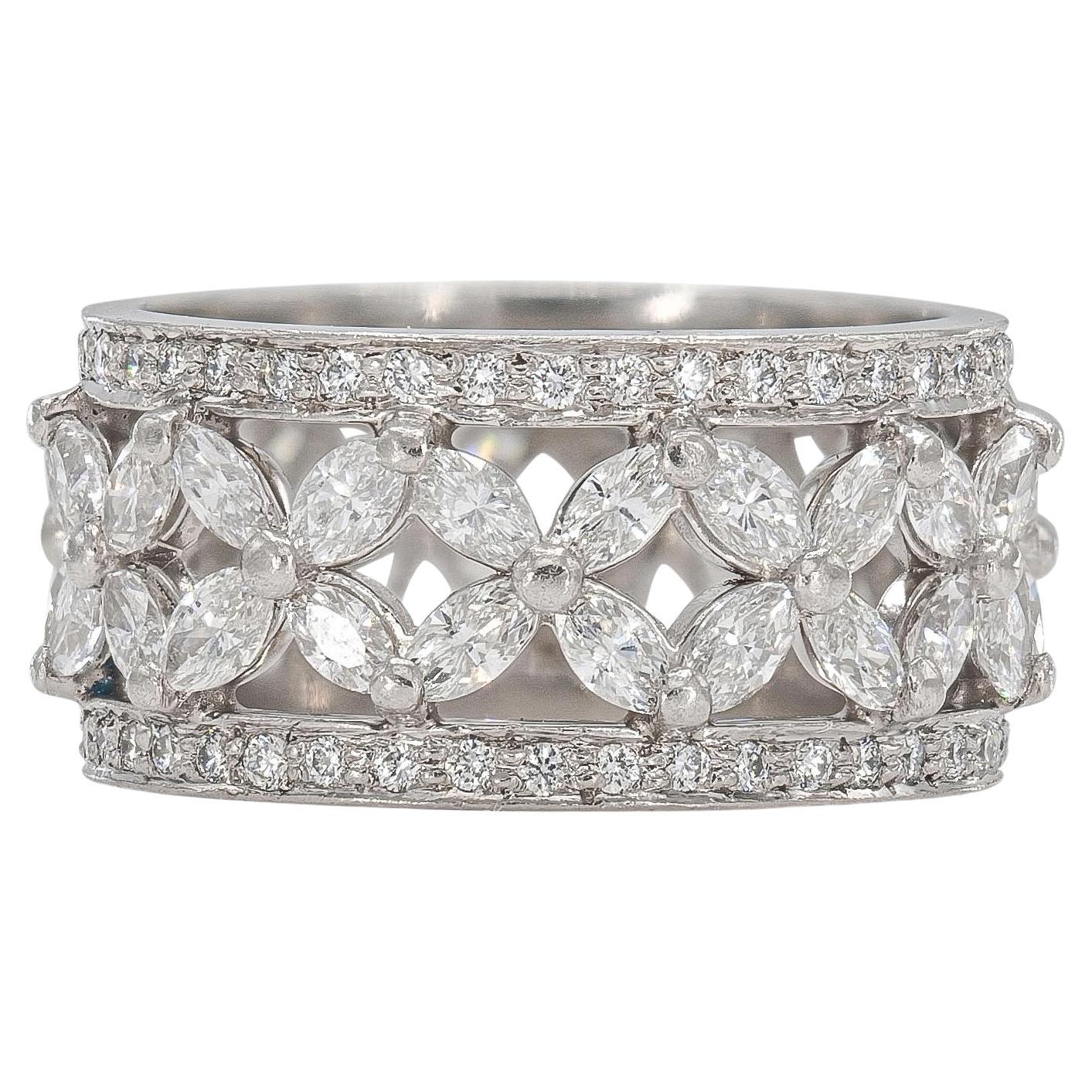 Tiffany & Co. Victoria Platinum Diamond Band Ring