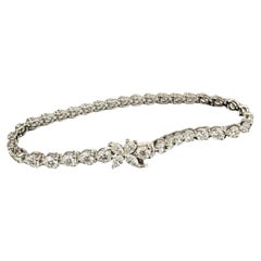 Tiffany Co Victoria Bracelet en platine avec diamants de 7 pouces