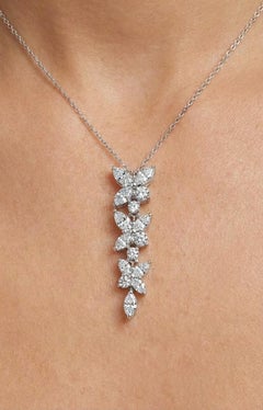 Tiffany & Co. Victoria Platinum Diamond Drop Necklace