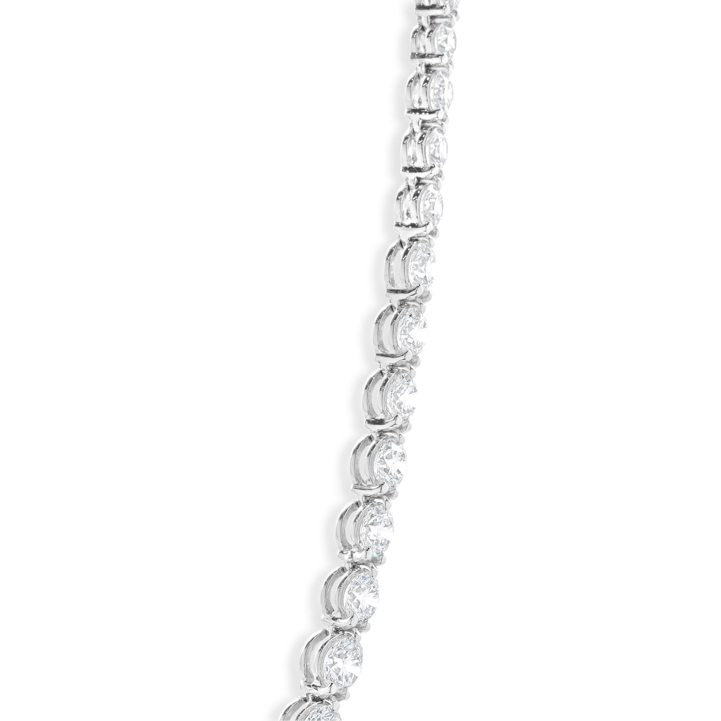 Designer: Tiffany & Co. 
Material: Platinum
Diamonds: 103 round and marquise cut = 15.42cttw
Dimensions: necklace measures approximately 16.25-inches in length
Weight: 35.51 grams