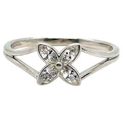 Tiffany & Co Victoria Ring Marquise Flower Diamond Platinum MSRP $4, 200
