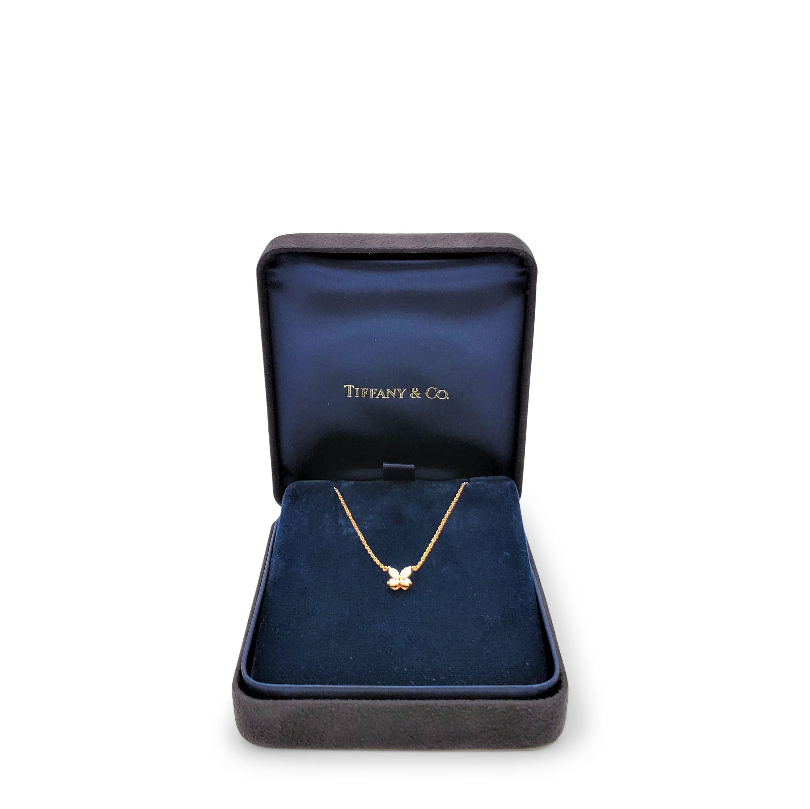 Tiffany & Co. 'Victoria' Rose Gold and Diamond Pendant Necklace In Excellent Condition In New York, NY