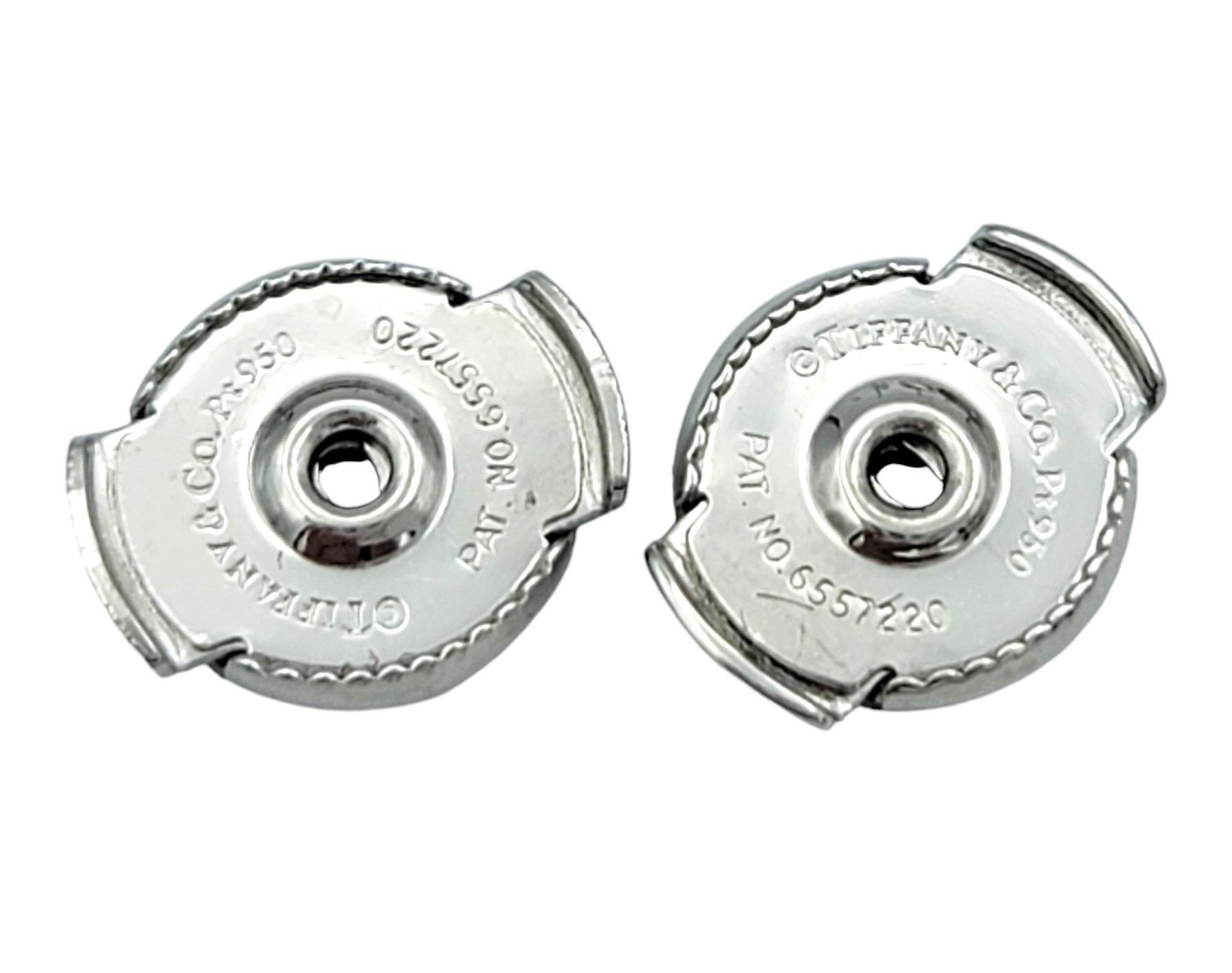 Tiffany & Co. Victoria Round and Marquise Diamond Vine Circle Platinum Earrings For Sale 1