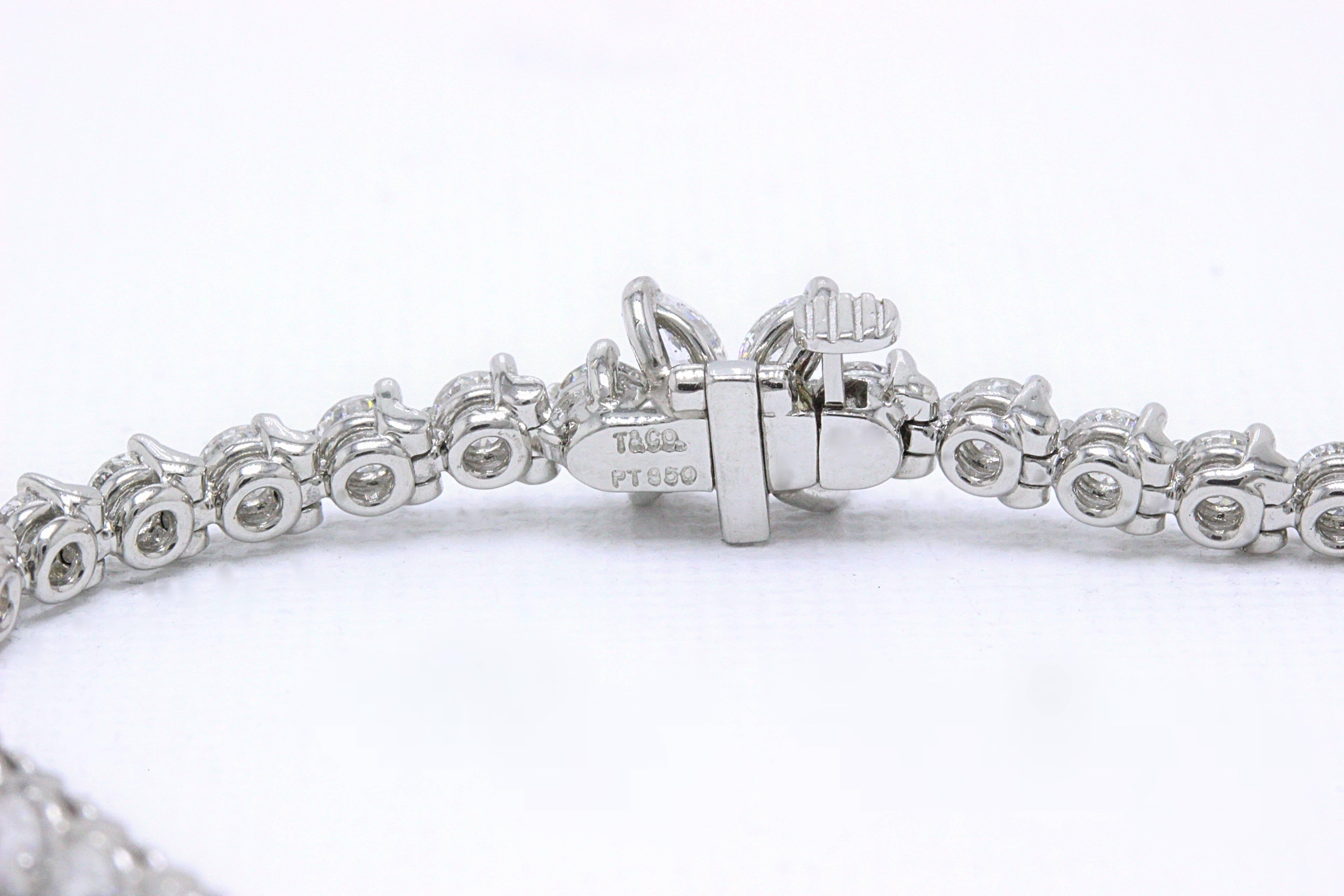 Tiffany & Co Victoria Rounds and Marquises Diamond Bracelet in Platinum 4.13TCW 3