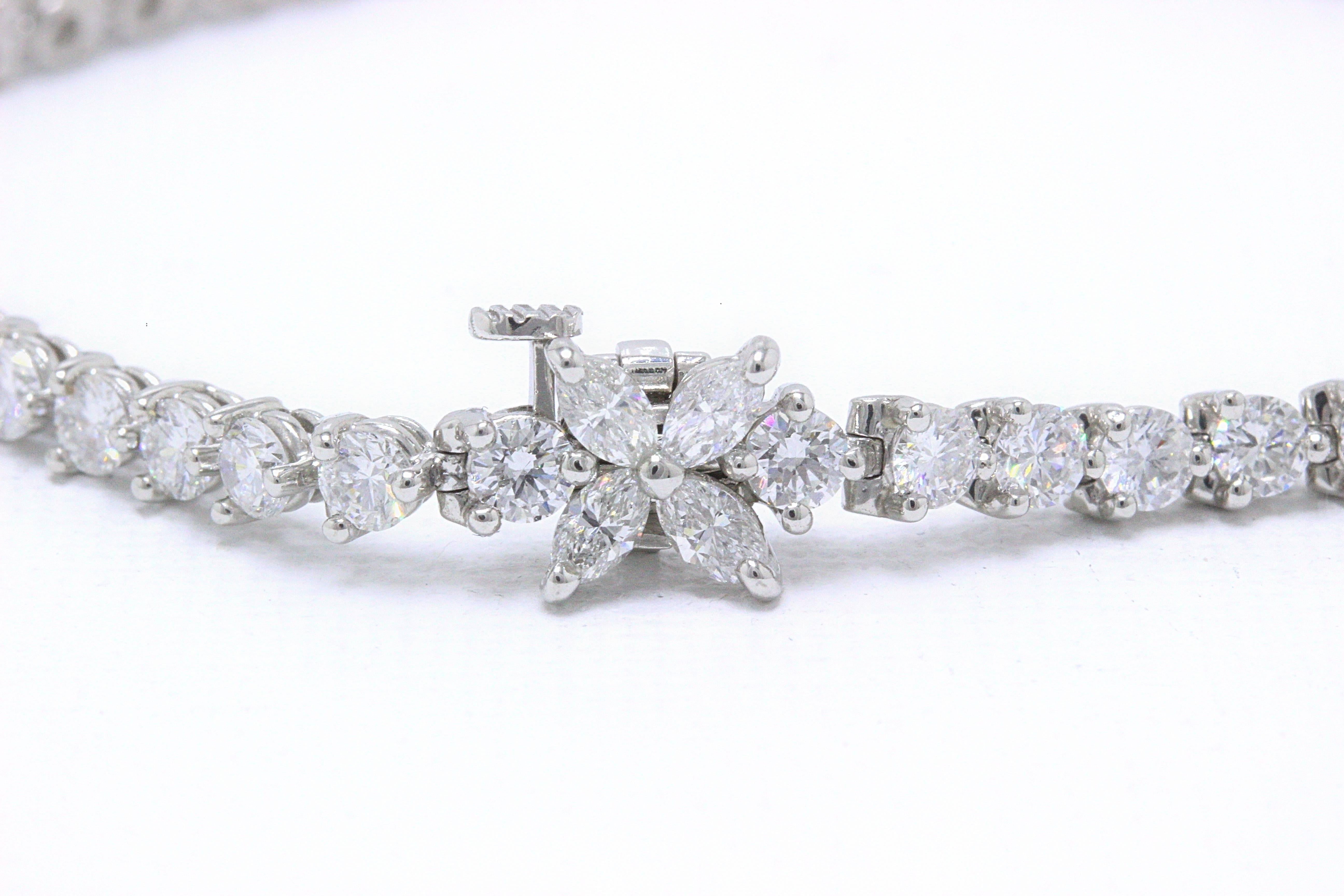 Tiffany & Co Victoria Rounds and Marquises Diamond Bracelet in Platinum 4.13TCW 5