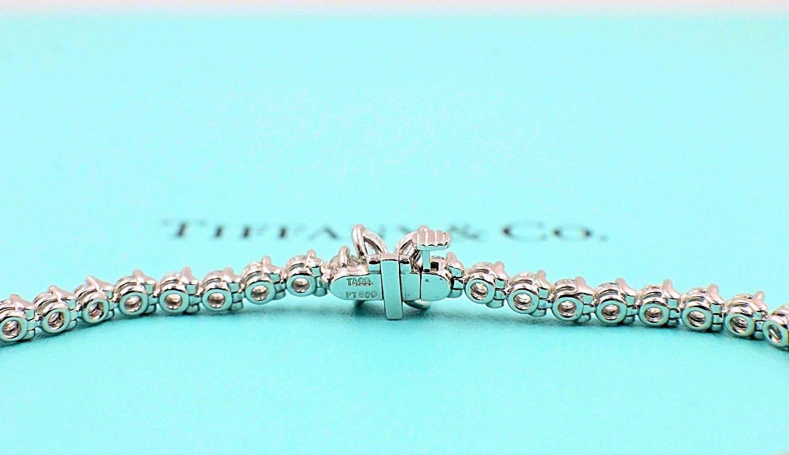 Tiffany & Co Victoria Rounds and Marquises Diamond Bracelet in Platinum 4.13TCW In Excellent Condition In San Diego, CA