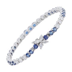 Tiffany & Co. Victoria Sapphire and Diamond Bracelet in Platinum