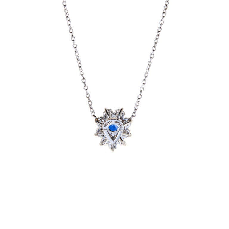 Tiffany and Co. Victoria Sapphire Diamond Necklace Platinum Estate Fine ...