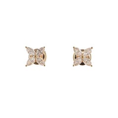 Tiffany & Co. Victoria Stud Earrings 18k Rose Gold with Diamonds Medium