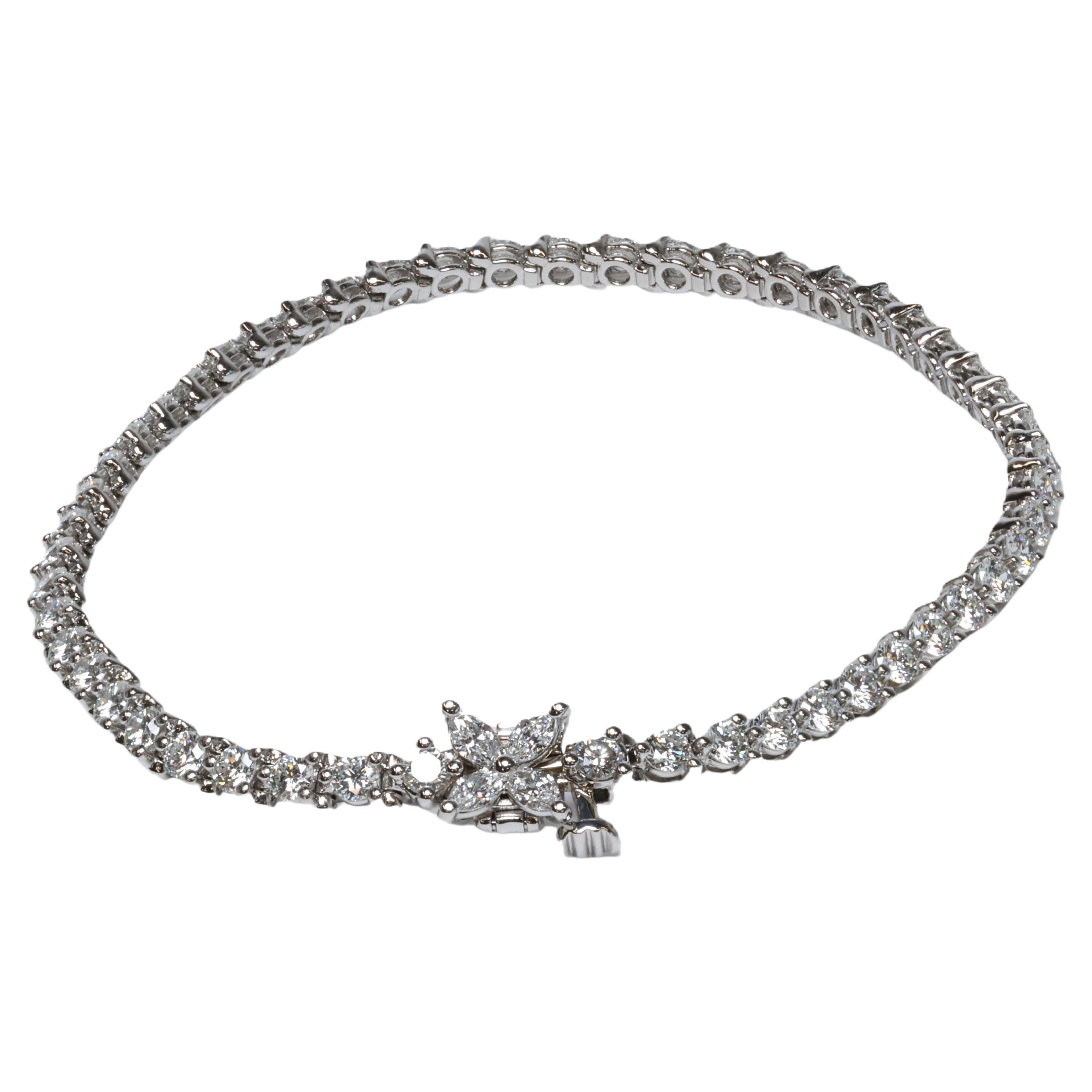 Tiffany & Co. Bracciale Victoria Tennis 3,08 Carati in Platino Taglia Grande