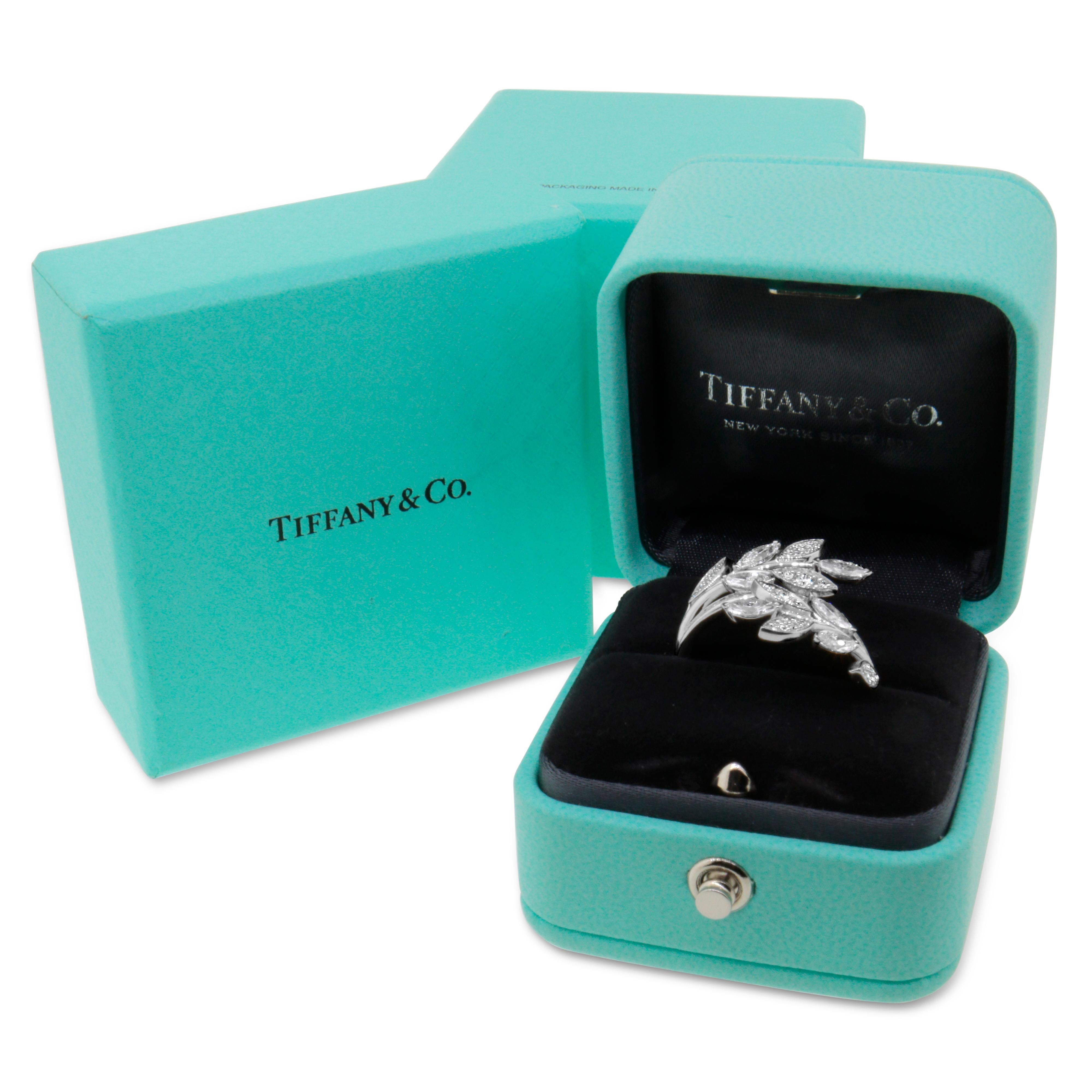 Round Cut Tiffany & Co. Victoria Vine Bypass Ring For Sale