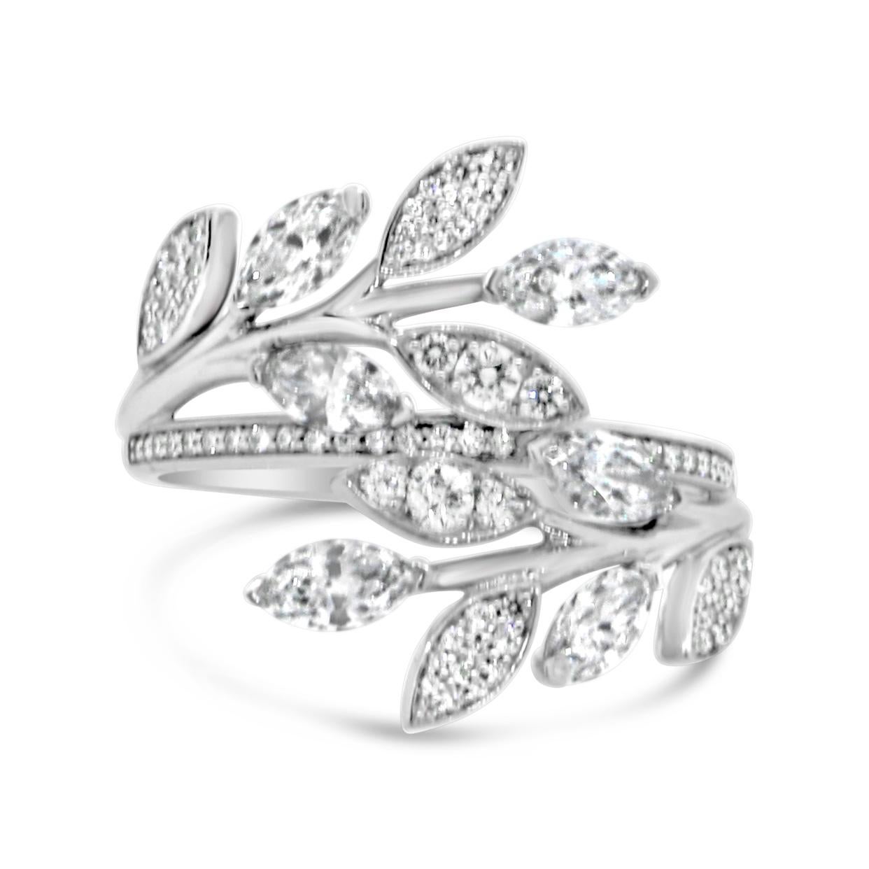 Tiffany & Co. Victoria Vine Bypass Ring In Excellent Condition For Sale In New York, NY