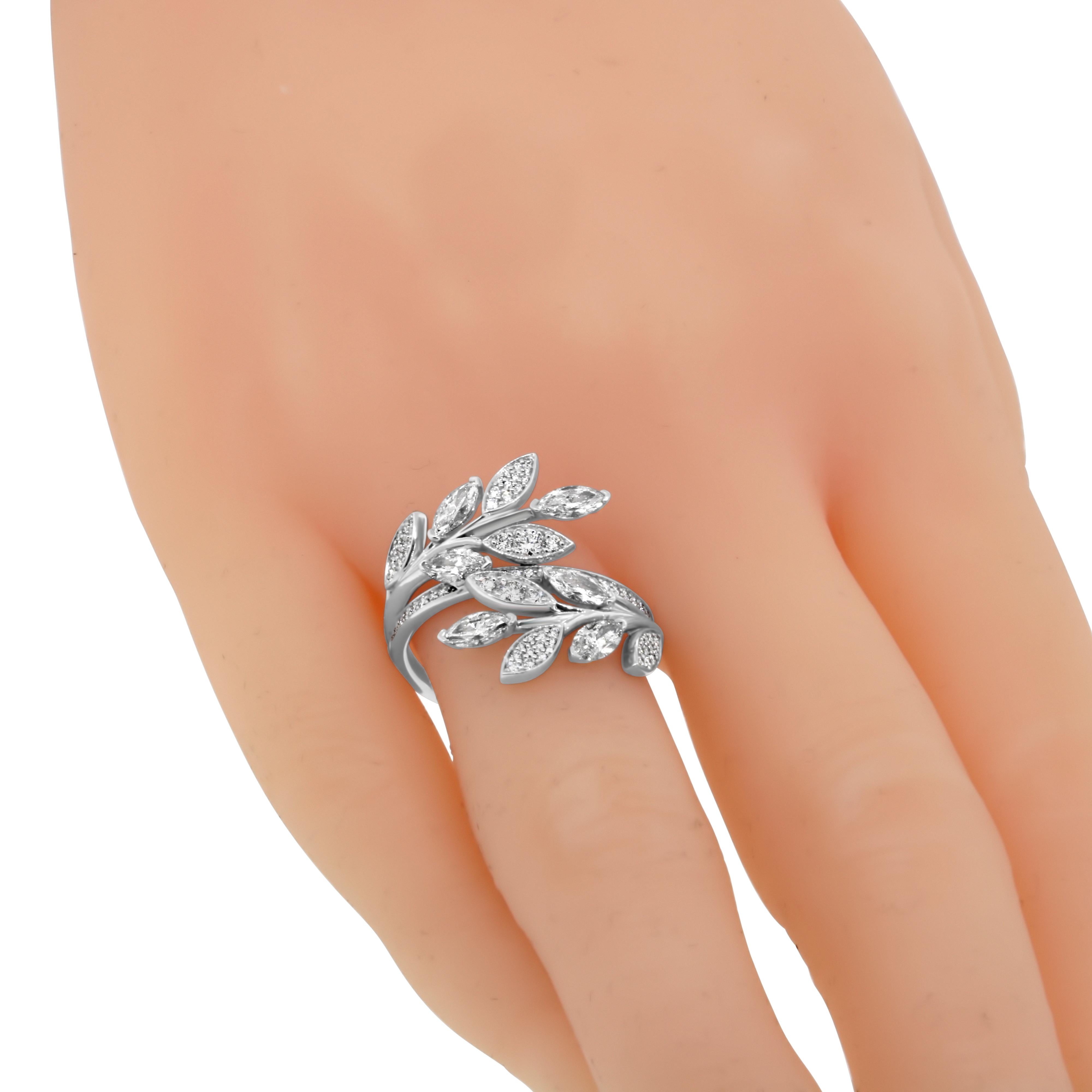 Tiffany & Co. Victoria Vine Bypass Ring For Sale 2