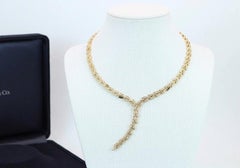 Tiffany & Co. Victoria Vine Diamond Drop Necklace in 18K Yellow Gold