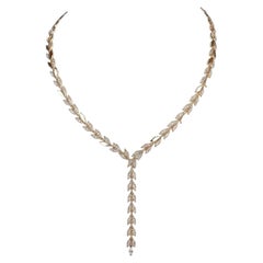 Tiffany & Co. Victoria Vine Diamond Drop Necklace in 18K Yellow Gold