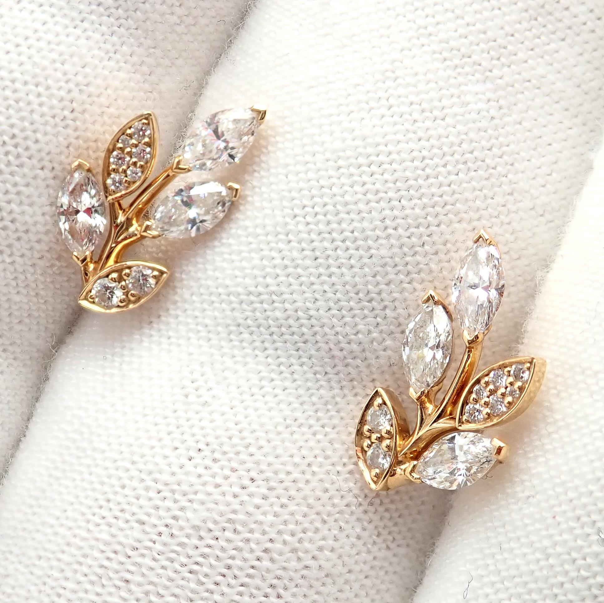 Boucles d'oreilles en or rose avec diamants Victoria Vine de Tiffany & Co. en vente 5