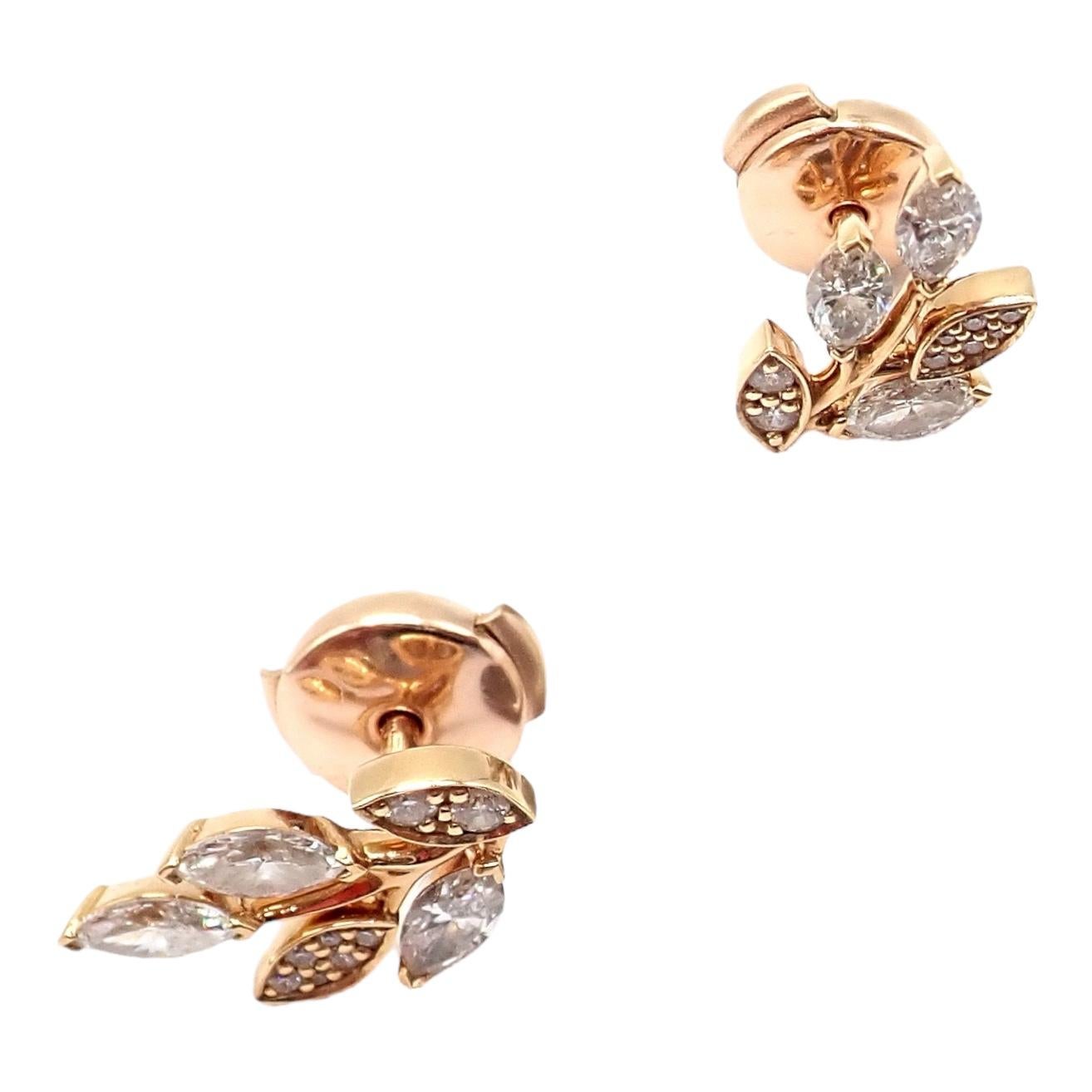 Boucles d'oreilles en or rose avec diamants Victoria Vine de Tiffany & Co. en vente 6