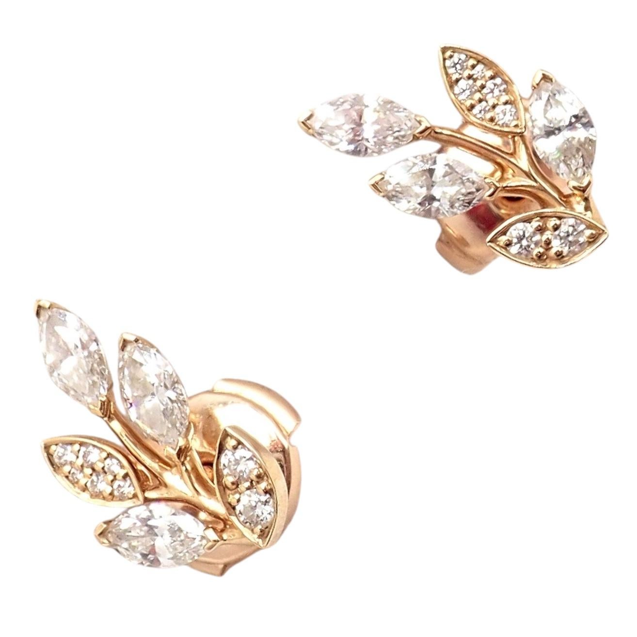 Boucles d'oreilles en or rose avec diamants Victoria Vine de Tiffany & Co. en vente 8
