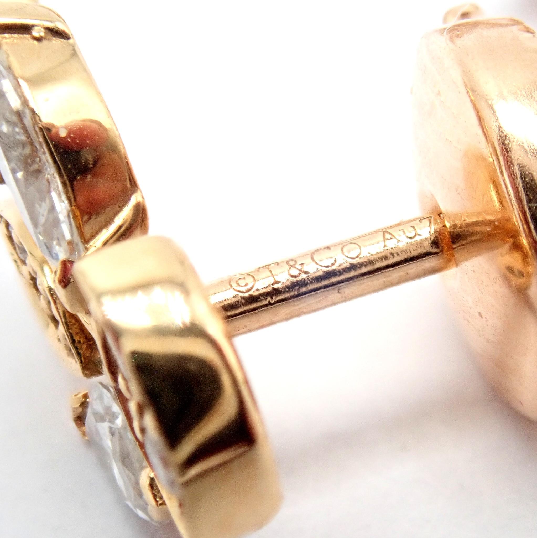 Boucles d'oreilles en or rose avec diamants Victoria Vine de Tiffany & Co. en vente 1