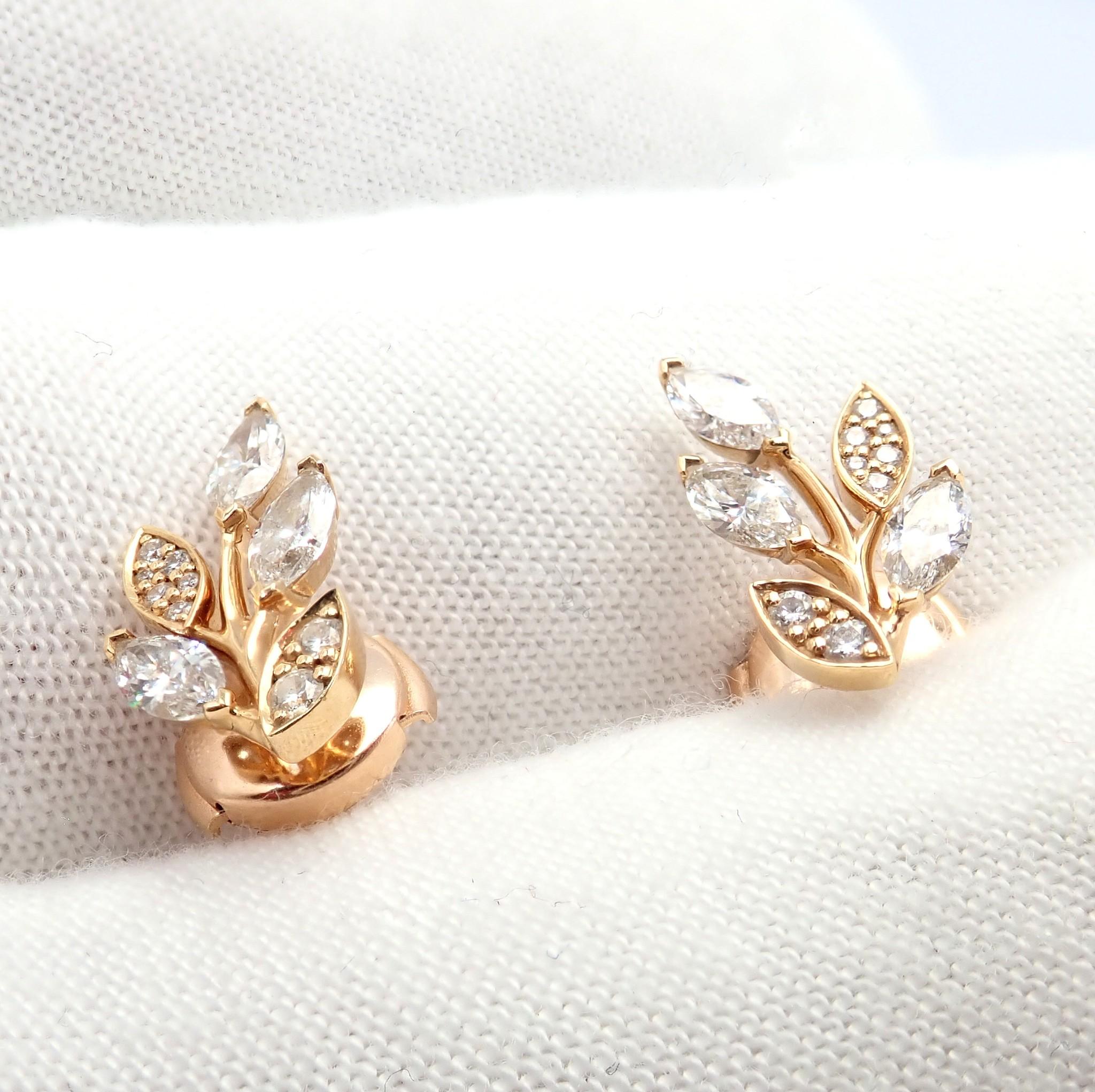 Boucles d'oreilles en or rose avec diamants Victoria Vine de Tiffany & Co. en vente 3
