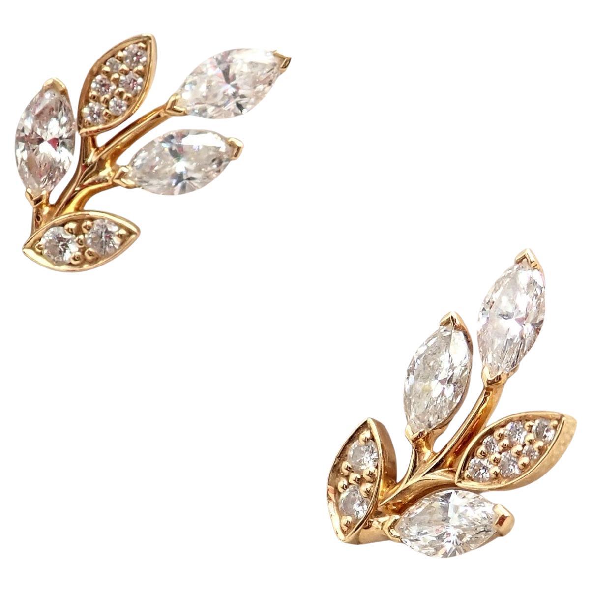 Boucles d'oreilles en or rose avec diamants Victoria Vine de Tiffany & Co.