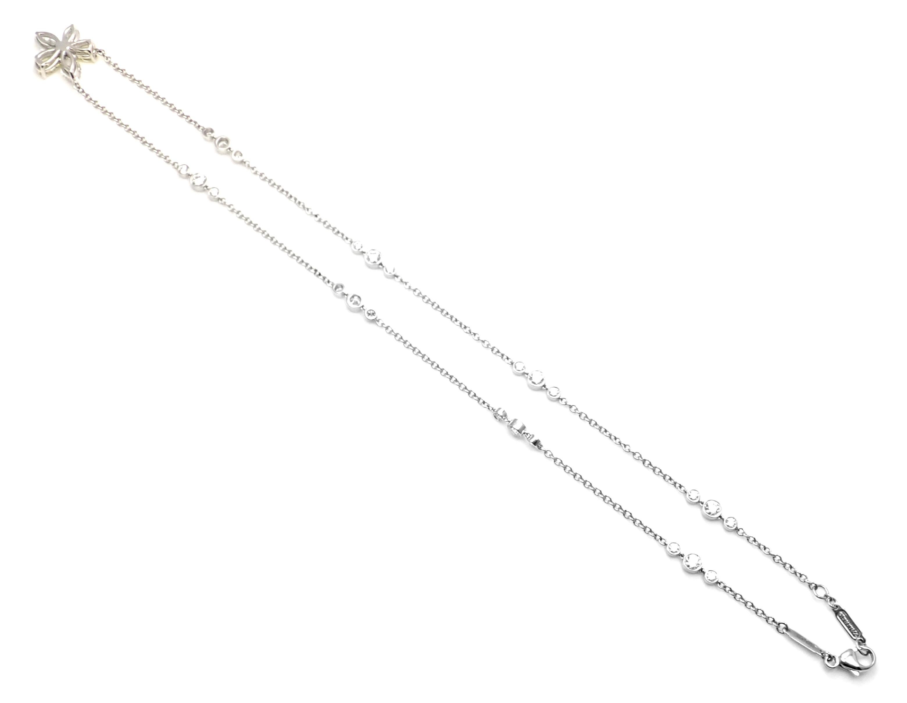 Tiffany & Co. Victoria Yellow and White Diamond Platinum Pendant Necklace 2