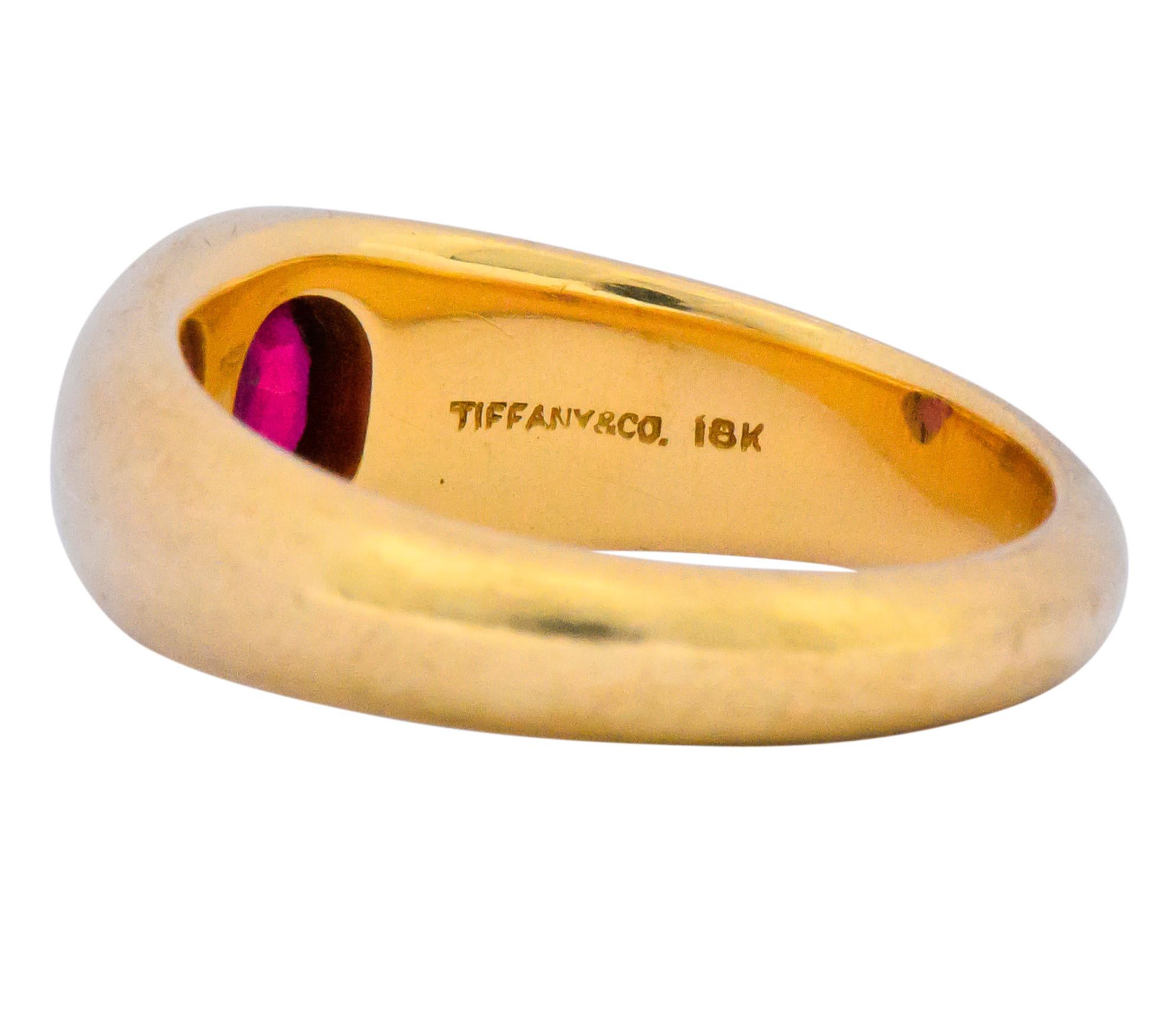 Tiffany & Co. Victorian 0.95 Carat Ruby 18 Karat Gold Unisex Ring 2
