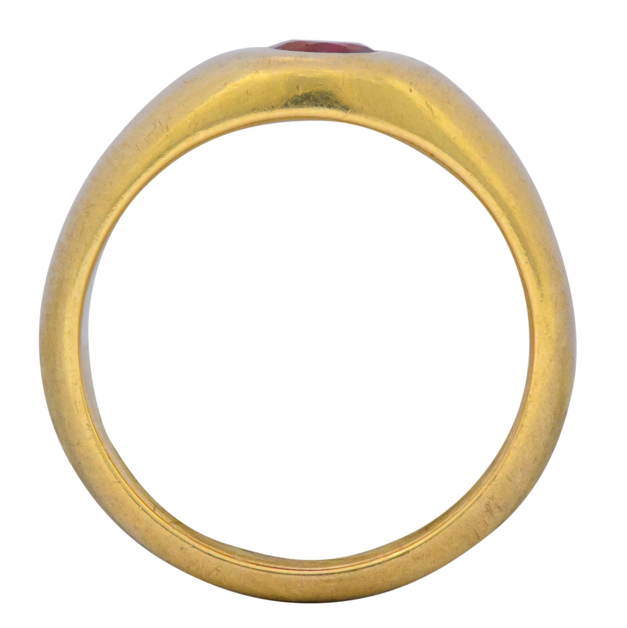 Tiffany & Co. Victorian 0.95 Carat Ruby 18 Karat Gold Unisex Ring 4