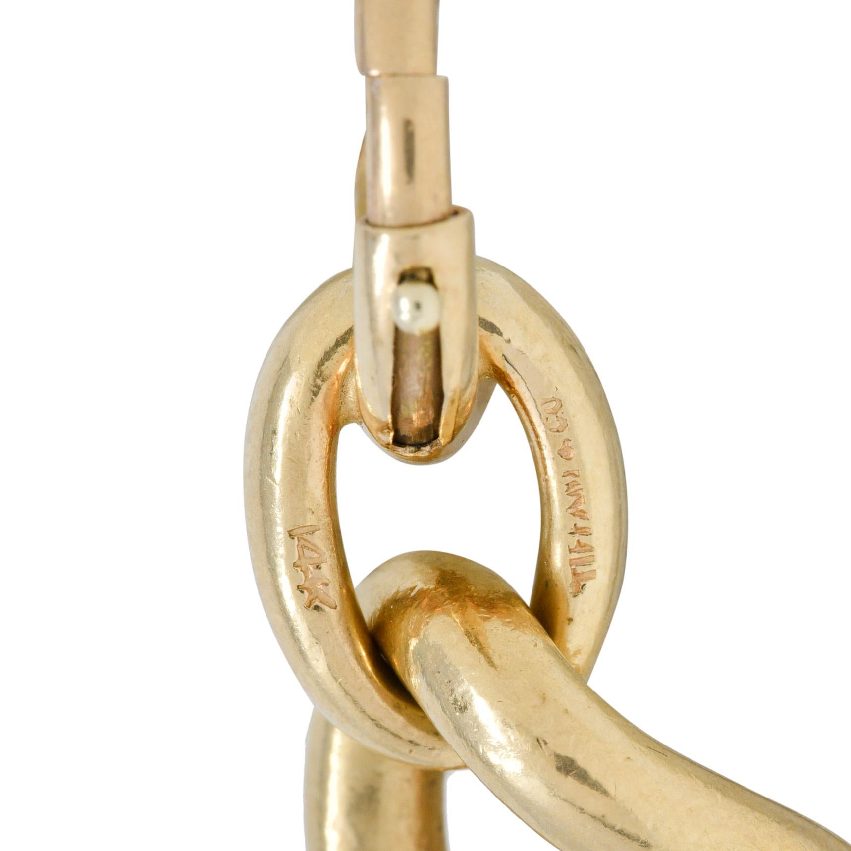 Tiffany & Co. Victorian 14 Karat Yellow Gold Antique Unisex Curb Link Bracelet 2