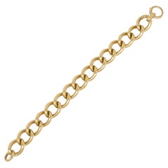 Tiffany & Co. Victorian 14 Karat Yellow Gold Antique Unisex Curb Link Bracelet