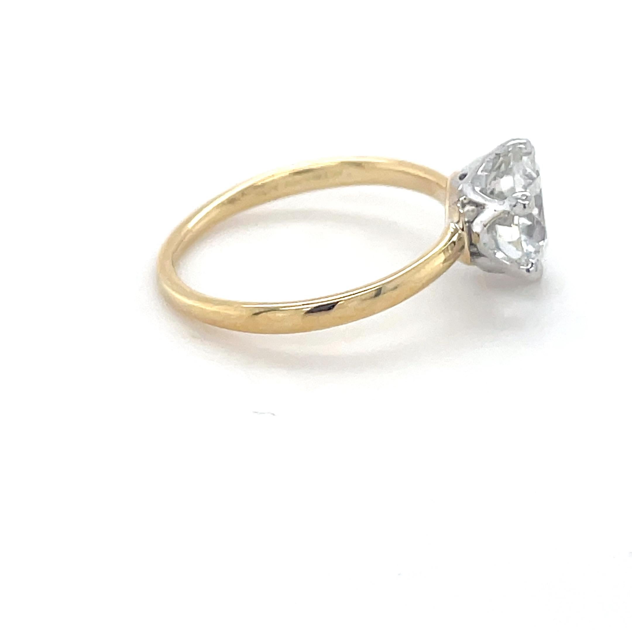 Tiffany & Co., Victorian, 2.06 Carat Old European Cut Diamond Engagement Ring In Excellent Condition In Chicago, IL