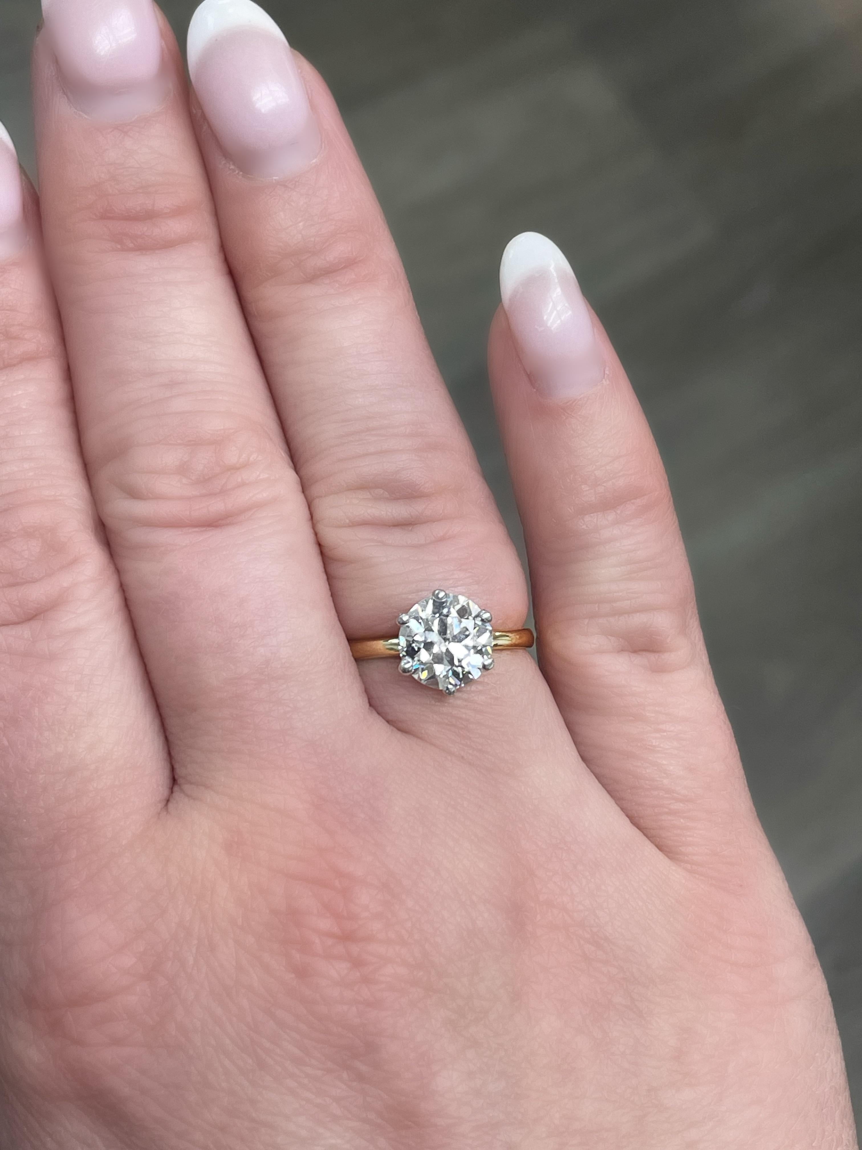 Women's Tiffany & Co., Victorian, 2.06 Carat Old European Cut Diamond Engagement Ring