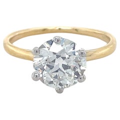 Tiffany & Co., Victorian, bague de fiançailles avec diamant taille européenne ancienne de 2,06 carats