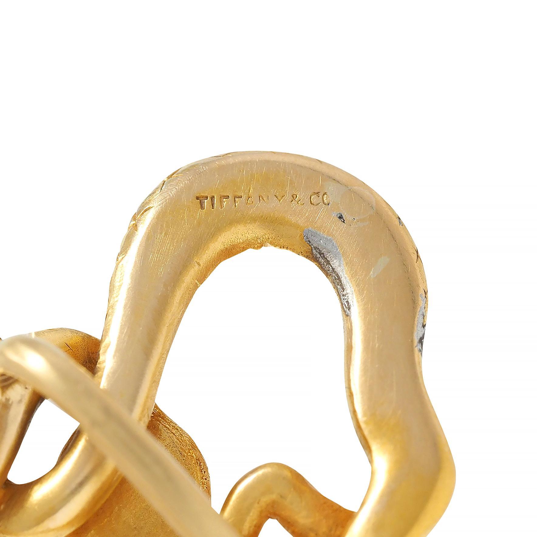 da uomo o donna Tiffany & Co. Ciondolo vittoriano con ametista, granato demantoide e serpente antico 18 carati in vendita
