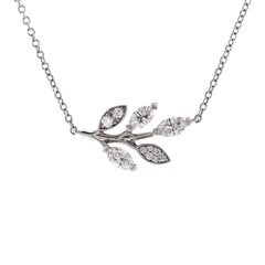 Tiffany & Co. Vine Pendant Necklace Platinum with Diamonds