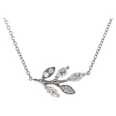 Tiffany & Co. Vine Pendant Necklace Platinum with Diamonds