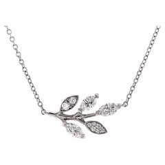 Tiffany & Co. Vine Pendant Necklace Platinum with Diamonds