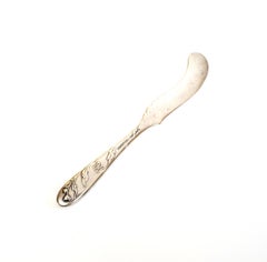 Tiffany & Co. Vine Poppy Sterling Silver Butter Knife with Monogram