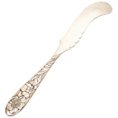 Tiffany & Co. Vine Poppy Sterling Silver Butter Knife with Monogram