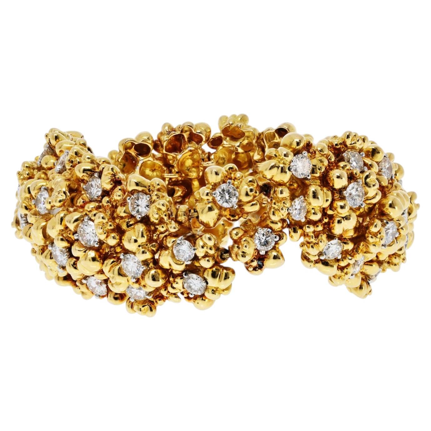 Tiffany & Co. Vintage 12.00cttw 18K Yellow Gold Diamond Bracelet