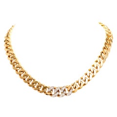 Tiffany & Co. Vintage 14 Karat Gold Link Choker Chain Necklace