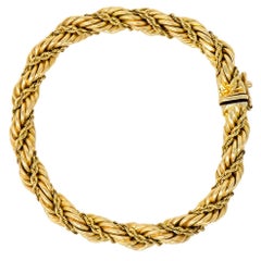 Tiffany & Co. Vintage 14 Karat Gold Twisted Rope Bracelet