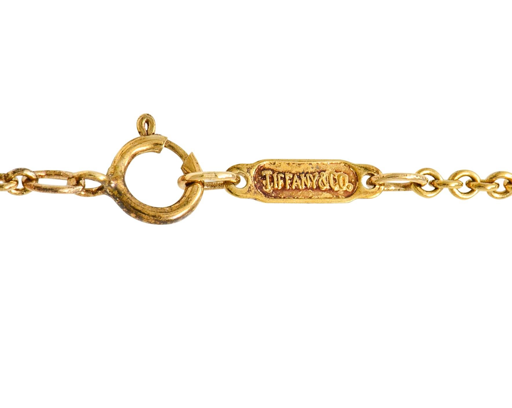 Tiffany & Co. Vintage 14 Karat Yellow Gold Oval Locket Pendant Necklace 3